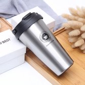 Koffiebeker to go – Zilver - Thermosbeker – Thermosfles – 500ml – Reisbeker - Verschillende kleuren beschikbaar