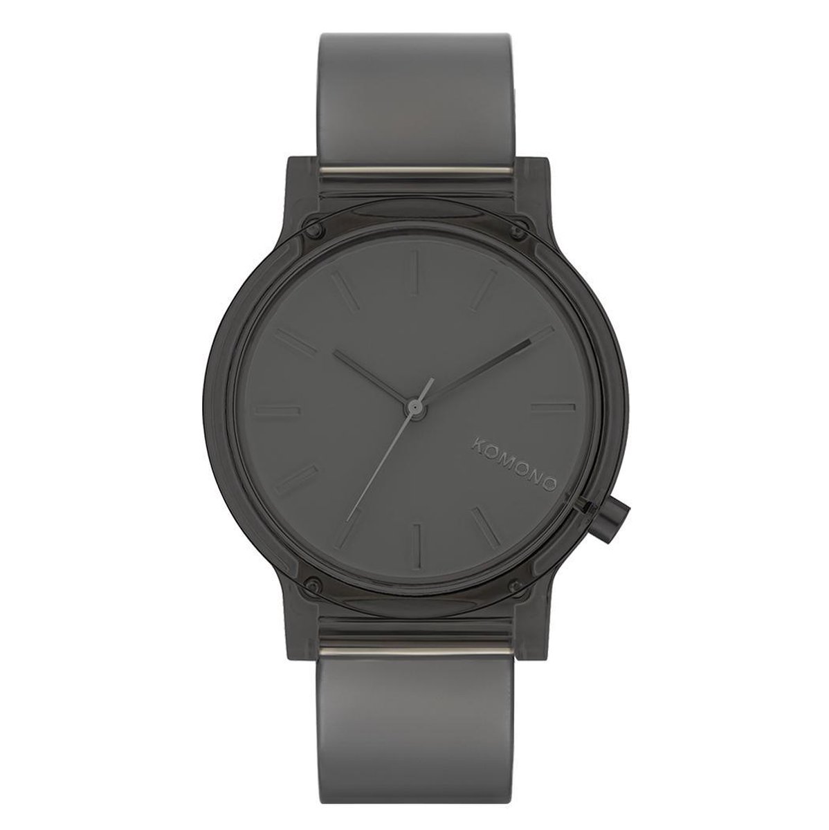 Komono Mono Clear Specter Horloge W4327 unisex transparant zwartgrijs