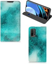 Foto hoesje Xiaomi Poco M3 | Redmi 9T Smart Cover Painting Blue