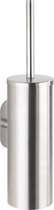 WENKO Turbo-Loc® Toiletborstelhouder met deksel Orea RVS mat - Bevestigen zonder boren
