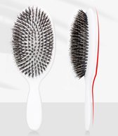 Extensions Borstel Wit | Haarborstel Zwijnenhaar/Varkenshaar | Hair Brush |Tangle | Haarborstels antiklit