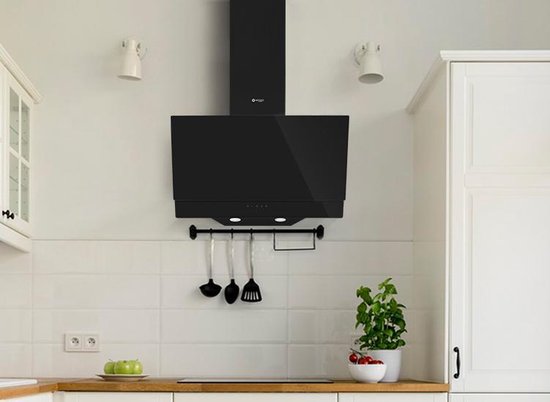 Wiggo WE-E623G(G) - Hotte de cuisine coudée - 60 cm - Double Glas Grijs