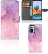 Telefoonhoesje Xiaomi Redmi Note 10 Pro Flipcase Pink Purple Paint
