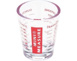 Medina Mini-Maatbeker 6,1 X 0,5 Cm 30 Ml Transparant/Rood
