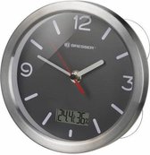 Bresser Wandklok Mytime Bath 25 Cm Zilver/Grijs