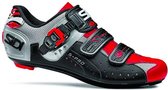 Sidi Scarpe Genius 5-Pro - Racefietsschoenen - Steel Zwart Rood - Maat 45