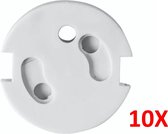 Creartix - Stopcontact beveiliging België - Veiligheid voor baby's - Zelfklevende Stopcontactbeveiliger met aarding - Stopcontact bescherming voor Belgische Stopcontacten - Maak je stopcontact veilig voor baby's - 10 stuks
