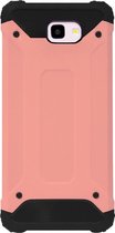 WLONS Rubber Bumper Case Hoesje voor Samsung Galaxy J4 Plus - Goud Rose