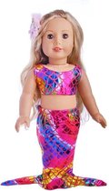 Dolldreams | Zeemeermin badpak voor poppen tot 43CM - Kleding geschikt voor baby born pop