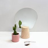 Spiegel op houten voet - klein - limoenboom hout