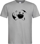 Grijs T-Shirt “ Pokemon / Squirtle “ print Zwart Size XXXXL