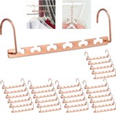 Relaxdays 30x ruimtebesparende kledinghangers - kledingkast organizer - hanger koper