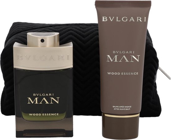 Bvlgari Man Wood Essence 100ml Edp + Aftershavebalm + Pouch Geschenkset