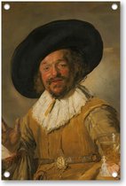 De vrolijke drinker - Tuinposter 80x120 - Wanddecoratie - Frans Hals - Meesterwerken