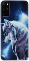 - ADEL Siliconen Back Cover Softcase Hoesje Geschikt voor Samsung Galaxy S20 FE - Wolf