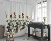 Zethome Floral - Douchegordijn 120x200 cm - Badkamer Gordijn - Shower Curtain - Waterdicht - Sneldrogend - Anti Schimmel -Wasbaar - Duurzaam
