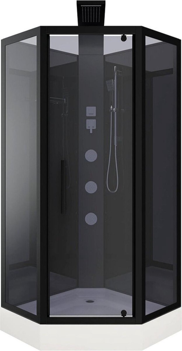 Hydromassage Douchecabine 90 x 90 zwart