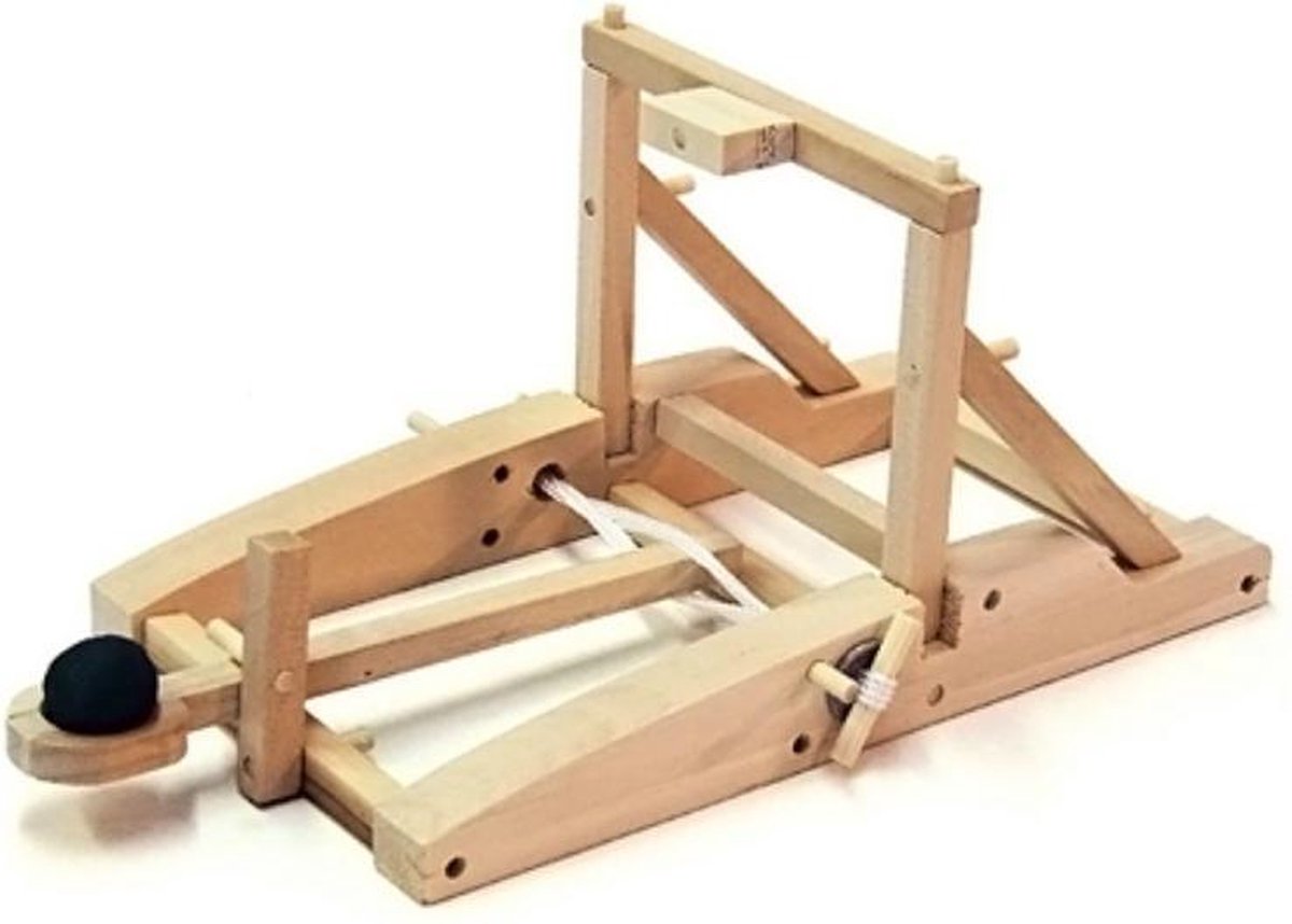 Middeleeuwse Katapult - Siege Engine Series - Houten Modelbouwkit