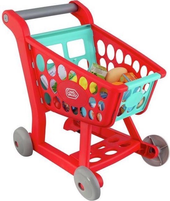 Foto: Chad valley shopping trolley 30 accessories winkelwagen