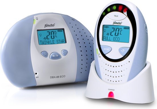 Alecto DBX-88 ECO – Full Eco DECT Babyfoon met Display – Blauw
