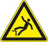 Pas op valgevaar bord - kunststof - W008 200 mm