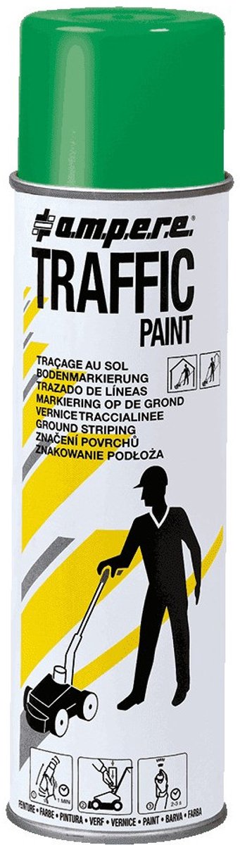 Ampere Traffic paint markeerverf, groen, 500 ml