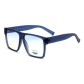 Visionmania Zonnebrillen Unisex Vierkant - UV 400 - Blauw Gele lenzen - Blauw frame