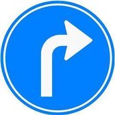Verkeersbord Volgen van de rijrichting die is aangegeven (D05-R) - aluminium - DOR