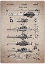 Wandbord: Patent Pijlen uit 1927 - 30 x 42 cm