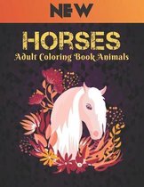 Horses Adult Coloring Book Animals