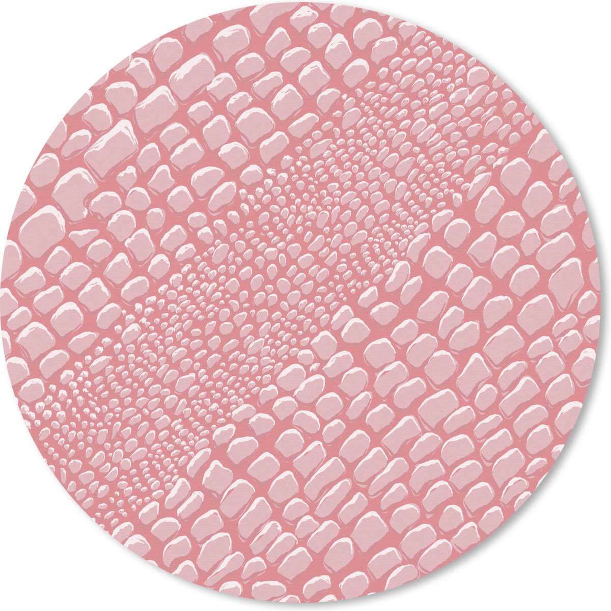 Muismat Dierenprints - Dierenprint alligator Muismat rond - 20x20 cm - Muismat met foto