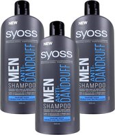 SYOSS Anti Roos Shampoo MEN - Voordeelverpakking 3 x 500 ml