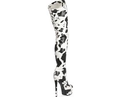 Kinky cow print laarzen grote maat (45)