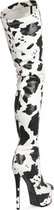 Kinky cow print laarzen grote maat (45)