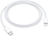 Apple - lightning kabel - lightning - usb c - iPhone 11 oplader -  Magic Mouse oplader - magic keyboard oplader - iPad oplader - iPhone - iPhone oplader  - 1 meter - Wit - ©Rmobile