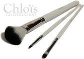 Chloïs Glittertattoo Brushset Pro (3 brushes) - Chloïs Glittertattoo - Chloïs Cosmetics - Penselen set - Glitter Tattoo - Make-up Glitter Kwast