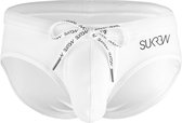 Sukrew Torrent Swim Brief Zwembroek Wit - Maat XL - Heren Zwemslip - Mannen zwembroek - Speedo
