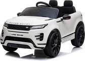 Voiture électrique pour enfants Range Rover Evoque 12V - Wit - Voiture à batterie pour enfants avec pneus en caoutchouc, siège en cuir, Bluetooth et télécommande