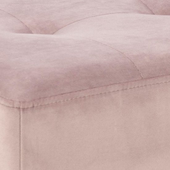 Lisomme Danique velvet bankje roze - 95 x 38 cm - dusty rose - fluweel - velours - zwart metalen poten - Lisomme