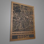 Stadskaart Breda met coördinaten