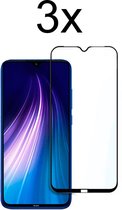 Xiaomi Redmi Note 8 Screenprotector - Beschermglas Xiaomi Redmi Note 8 Screen Protector Glas - Full cover - 3 stuks