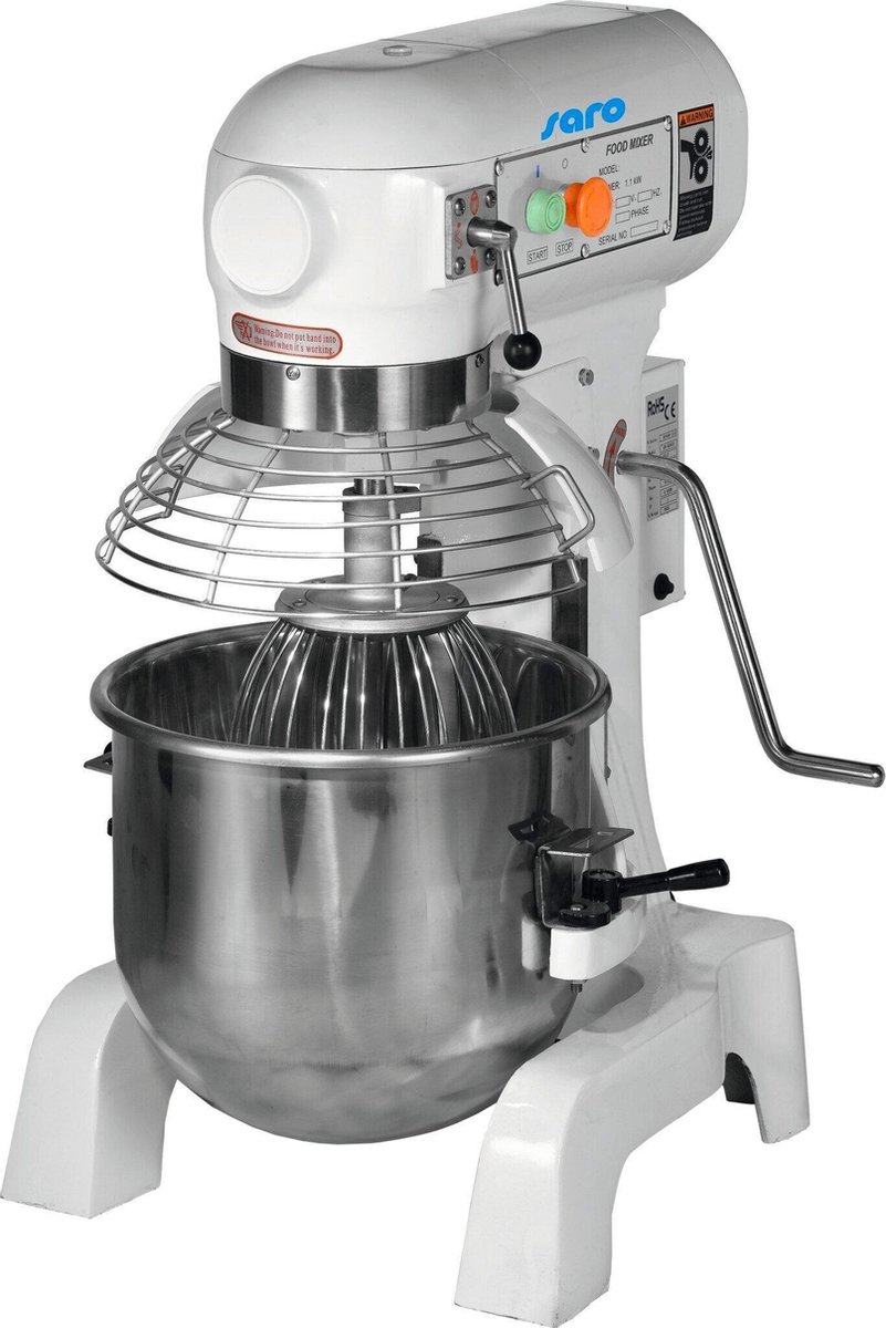 Saro PR 20 Staande mixer 1100 W Roestvrijstaal Wit