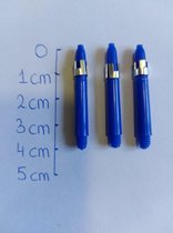 Shaften plastic - blauw - 10 sets (30 stuks)- Short
