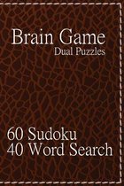Brain Game Dual Puzzles 60 Sudoku 40 Word Search