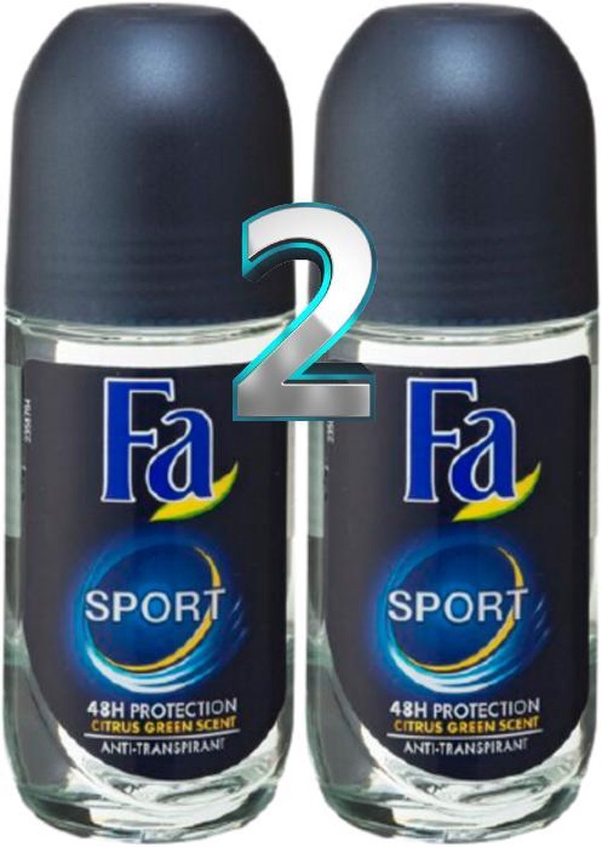 Fa Sport Energizing Fresh Deodorant Roll On 50ml 2 stuks - Fa