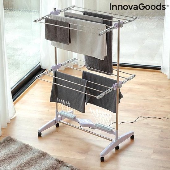 Foldable Electric Drying Rack With Airflow Breazy Innovagoods