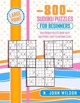 800 Sudoku Puzzles for Beginners
