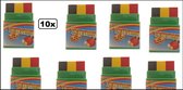 10x Professional mini stick schmink Belgie - vlag Belgium EK Schminkstift Voetbal sport Landen Themafeest