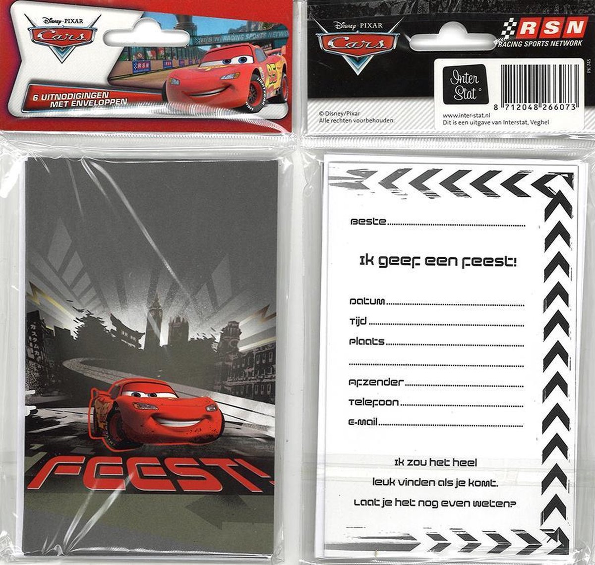Cars Uitnodiging Pk 745