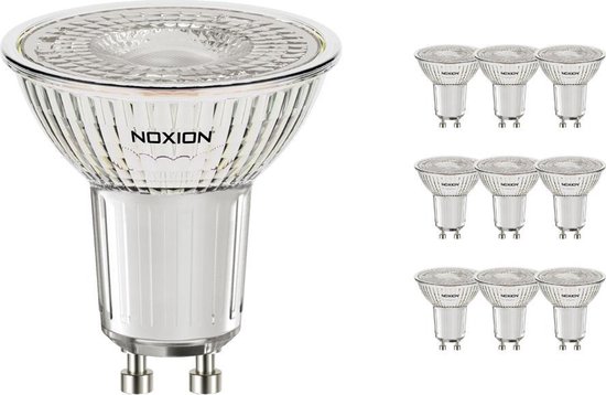 Voordeelpak 10x Noxion PerfectColor LED Spot GU10 PAR16 - | Beste Kleurweergave - Dimbaar - Vervangt